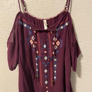 Off the shoulder Aztec Blouse